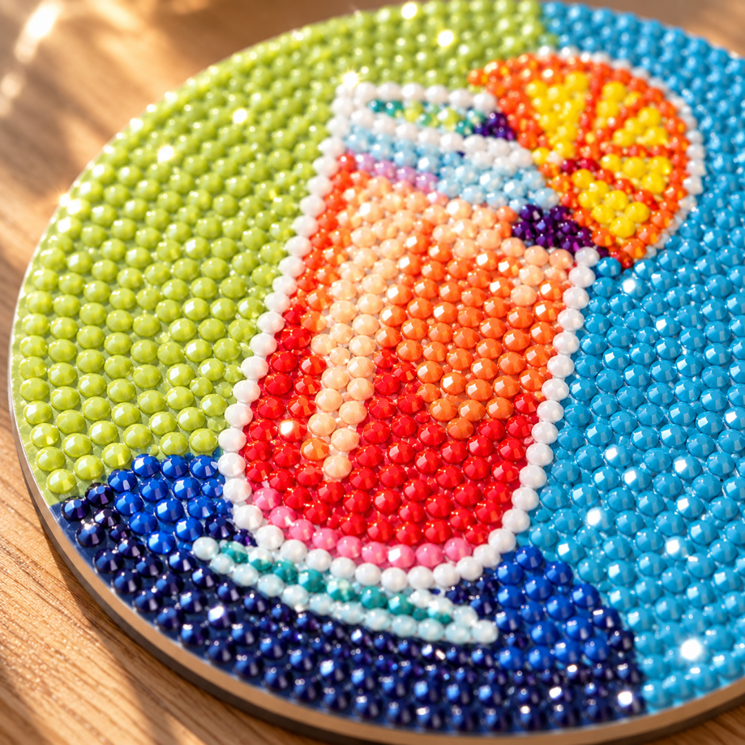 Proost™ Diamond Painting Onderzetters – set van 8 met houder