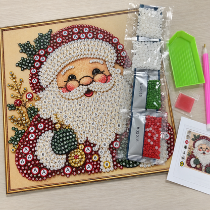ParelRelief – Kerst Diamond Painting met 3D-parels op print