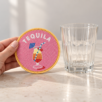 Proost™ Diamond Painting Onderzetters – set van 8 met houder