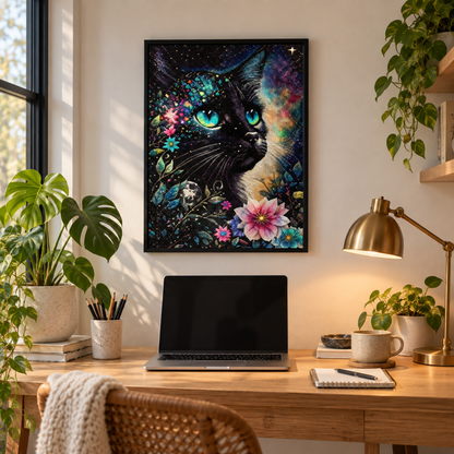 Nachtkat™ – Diamond painting die je helemaal beplakt