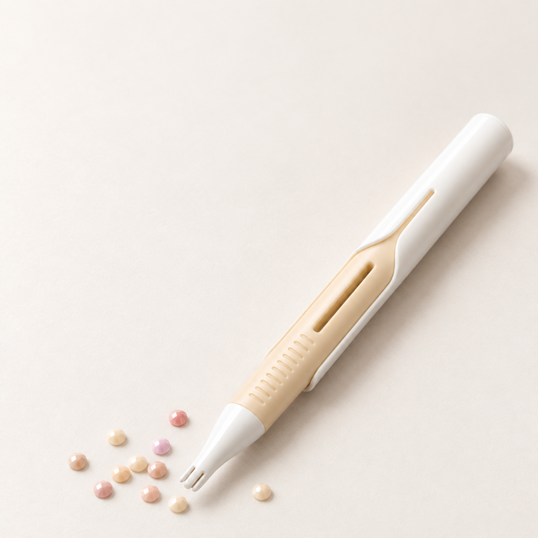 DiamantPunt™ - automatische diamond painting pen zonder wax, voor ronde steentjes
