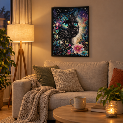 Nachtkat™ – Diamond painting die je helemaal beplakt