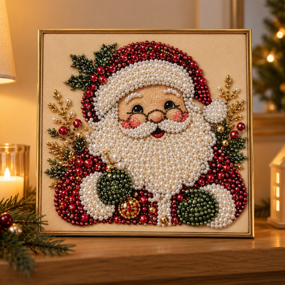 ParelRelief – Kerst Diamond Painting met 3D-parels op print