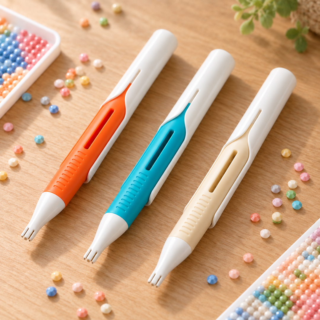 DiamantPunt™ - automatische diamond painting pen zonder wax, voor ronde steentjes
