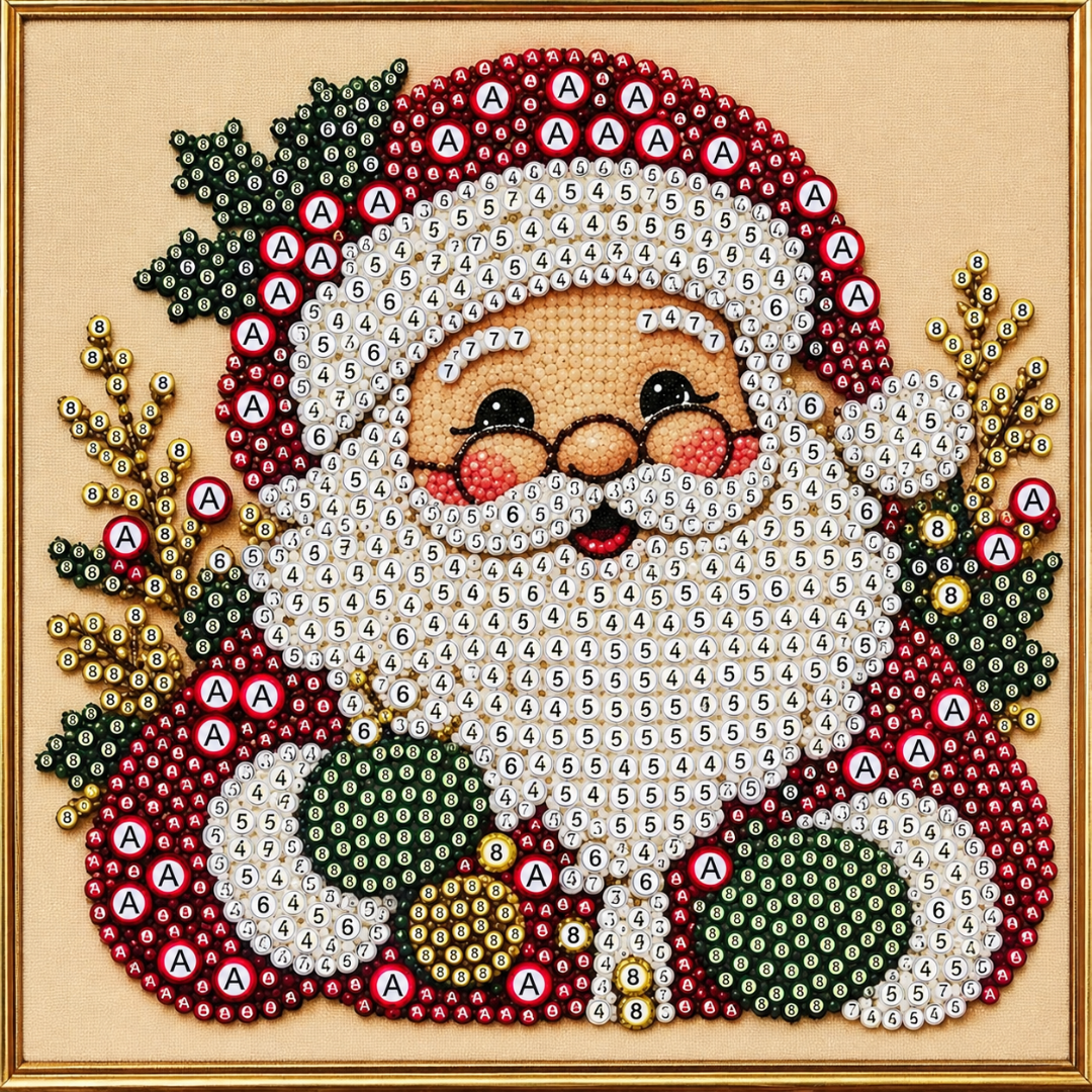 ParelRelief – Kerst Diamond Painting met 3D-parels op print