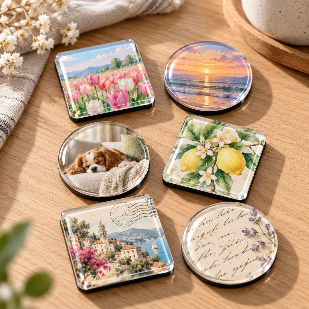 Blijvertje™ – Fotomagneten van helder acryl, zelfklevend zonder lijm