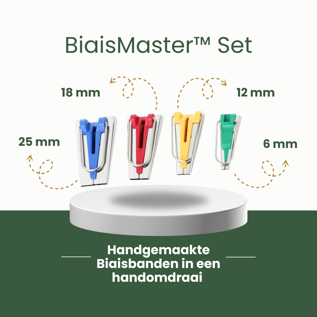 BiaisMaster™ Set voor perfecte biaisbanden
